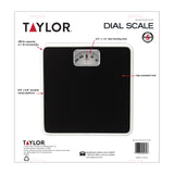 Taylor Analog Scale, Dial Scale for Body Weight, Mechanical Bathroom Scale, Highly Accurate Non-Digital Weighing Machine, Measures Weight up to 300 lb Capacity, Battery Free, FSA HSA Eligible, Black