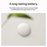 Google Nest Temperature Sensor (2nd Gen) - Room Comfort Sensor with Scheduling - Works with The Nest Learning Thermostat (3rd and 4th Gen) and Nest Thermostat E - Porcelain, White