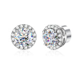 GEMQUEEN Moissanite Magnetic Earrings for Women Men Hypoallergenic, 1.6CT