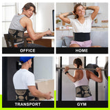 SOLOEVER Copper Back Braces for Lower Back Pain, Breathable Lumbar Support Belt for Men and Women, Lower Back Brace for Herniated Disc, Sciatica, Scoliosis, Heavy Lifting (Black, X-Large)