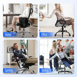 OfficeSpin Office Chair Wheels Replacement, Roller Blade Wheels Office Chairs, 5 Set of Office Chair Casters, Office Chair Wheels for Hardwood& Carpet Floors, Office Chair Rollerblade Wheels (Clear)