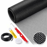 Window Screen Replacement Kit Width:36in Length:158 Fiberglass|Includes Full Set of Tools | Suitable for Windows, Screen Doors, and Courtyards | UV Resistant and Durable | Easy to Install