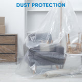 TICONN 12 x 9 Ft Plastic Drop Cloth for Painting, Waterproof Painters Plastic Sheeting, Painting Tarp for Furniture Cover, Floor Protection (12PK, 1.2Mil)