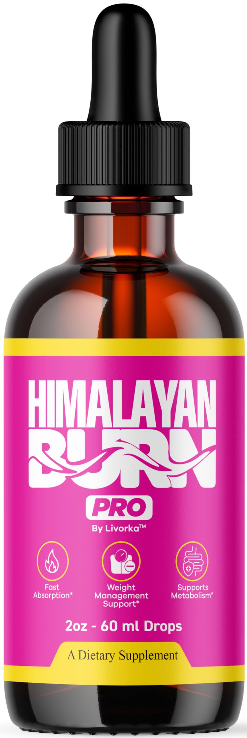 Himalayan Burn Pro Drops - HimalayanBurn Pro Advanced Formula Liquid Supplement, Himalayan Burn Pink Salt Health & Wellness, Himalayanburn Pro Daily Wellness Support, 1 Bottle for 1 Month