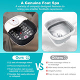 ECARBME Foot Spa Bath Massager with Heat [2025 Upgraded], Jets, Vibration, Adjustable Temp, Bubbles, Epsom Salt, Foot Soaking Tub with 22 Massage Rollers, Pedicure Foot Spa for Relaxation, Black