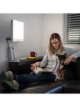 Carex Day-Light Classic Plus Sunlight Therapy Lamp - 10000 LUX Therapy Lamp at 12 Inches, LED Bright White Light with Adjustable Height and Brightness Levels for Mood, White