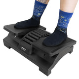 Mount-It! Ergonomic Footrest, Tilt Adjustable Individual Platforms, Height Adjustable Foot Rest with Massage Surface, Under Desk Foot Stool for Office, Leg Support and Improved Posture, Black