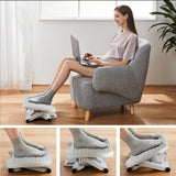 HUANUO Adjustable Desk Footrest, Foot Rest for Under Desk at Work with Massage, Adjustable Foot Stool with 3 Height Position & 30 Degree Tilt Angle Adjustment for Home, Office, White