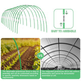 72 Pieces Garden Hoops for Raised Beds Fiberglass Support Greenhouse Hoops