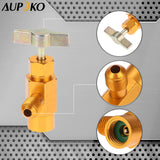 R134A Self-Sealing Can Tap with Right Hand Thread, R134A Valve Tool Bottle Opener with 1/2" Female R-H Thread and 1/4’’ SAE Male Connector, Fits for R134A Automotive Air Conditioning Charging