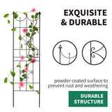 SCENDOR Garden Trellis 70” x 20” for Climbing Plants 6FT Metal Iron Wire Vine Flower Trellises for Outdoor Climbing Plants Support