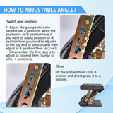 Leermart Foot Rest for Under Desk at Work 4-Level Height Adjustable, Ergonomic Foldable Footrest for Office, Gaming,Computer, Soft & Removable Pad Desk Foot Stool Suitable for All Seasons