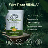 Resilia Oil Of Oregano Softgels with Black Seed Oil 6000mg – Organic Oregano Oil Capsules for Immune & Digestive Support – Non-GMO, Gluten-Free Softgels – 180 Count (Pack of 3)