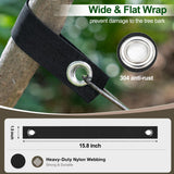Fuuner Tree Stakes and Supports Kit, 3 Pack Spiral Tree Stakes with Straps & Turnbuckles, Tree Support Stakes for Leaning Trees and Young Trees