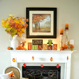 Grunyia 6Pcs Artificial Maple Leaves Branches Fake Fall Maple Shrubs for Thanksgiving Christmas Festival Garland Decoration