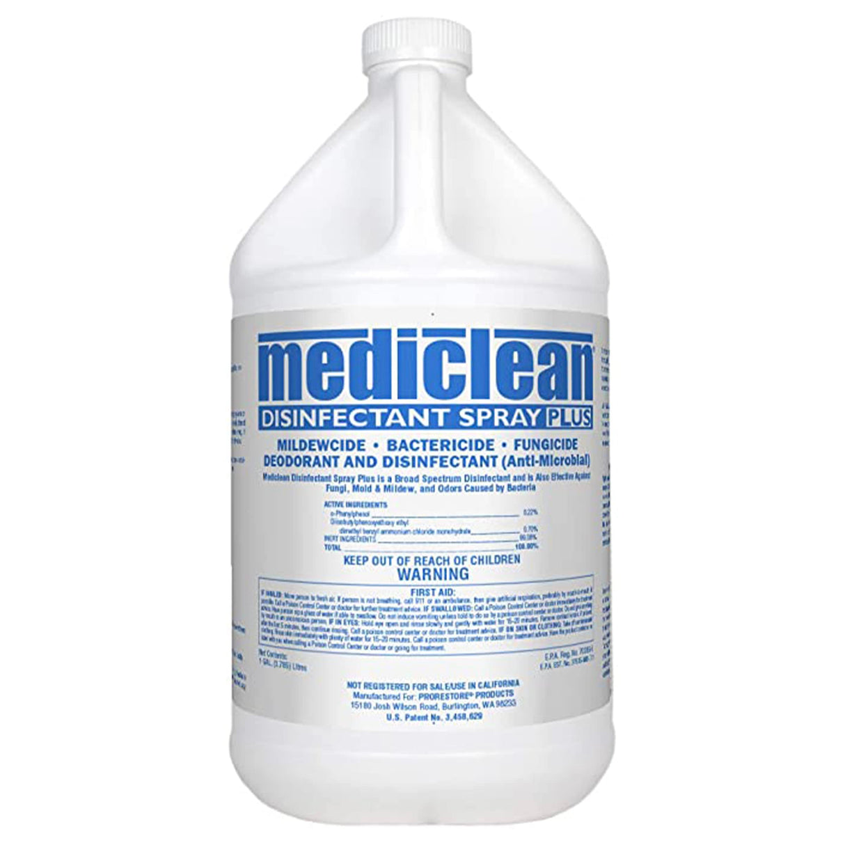 Mediclean Disinfectant Spray Plus Professional Antimicrobial Spray for Use After Floods, 1-Gal Bottle