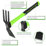 NAUKII 2pcs Garden Tools Comfortable Handle Hoes for Garden Work Carbon Steel Outdoor Tools