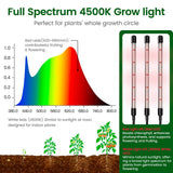 SOLIGT 60 Cell Seed Starter Kit with Grow Light and Heat Mat, Seed Starter Tray with Higher 4.3” Humidity Dome, Flexible Light Positioning for Seed Starting & Seedling Growth
