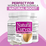 Natural Breast Enhancement Pills for Women & Men – Vegan Herbal Supplement for Fuller, Firmer, Perkier Breasts – Fast-Acting Bust Enhancer with Saw Palmetto – 60 Plant-Based Capsules