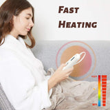 Tefici Heated Blanket Throw,Ultra Soft 2-Layer Flannel Electric Blanket