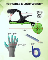 WORKPRO Plant Tying Machine with Gloves & 20 Rolls of Tape & 10,000 Staples