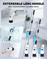 Electric Spin Scrubber for Bathroom | Shower Cleaner Brush with Long Handle