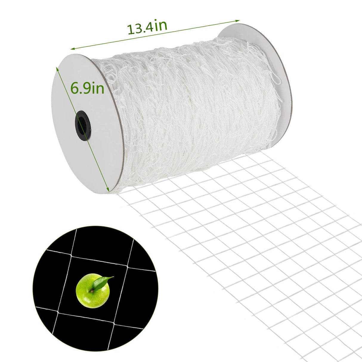Toolazy Trellis Netting 5 x 750 ft - Heavy Duty Nylon Garden Netting with 6 Inch Mesh, Soft Plant Support Net for Tomatoes, Cucumbers, Peas, Vine Climbing Vegetables, Indoor Outdoor Greenhouse
