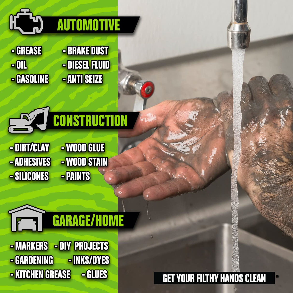 Grip Clean Hand Cleaner for Mechanics, Heavy-Duty Liquid Soap with Natural Pumice Soap & Clay for Grease & Filth – Flat Top Gallon Jug Refill, Coconut Oil Moisturizes (2pk)