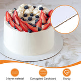 80-Pack Cake Boards 10 inch Round White Cake Circles Rounds Base Food-Grade Cardboard Cake Board for Cakes, Christmas, Bread, Desserts（Thin and strong）