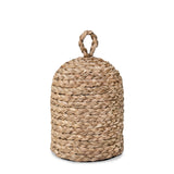 PEMAR Natural Wicker Door Stopper with Handle, Decorative Door Stop, Heavy Indoor Doorstop, Rustic Farmhouse Blocker Jammer 5.1''D x 7.5''H (Seagrass)