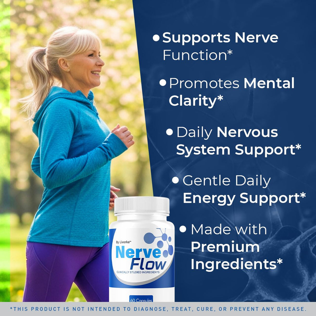 (3 Pack) Nerve Flow - Official NerveFlow Advanced Nerve Support Pills, Nerve Flow Supplement Capsules, NerveFlow Natural Pills Maximum Strength Multivitamin Advanced Formula, 180 Capsules For 3 Months