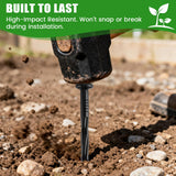 220-Pack 8-Inch Heavy Duty Plastic Landscape Edging Spikes – Spiral Anchoring Nails for Paver Edging, Weed Barrier Fabric, Artificial Turf & Garden Borders – Rust-Free Nylon Stakes