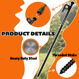 Tree Stakes Kits, 6 PCS 12" Heavy Duty Steel Tree Stakes and Supports Kits