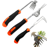 Weed Puller Tool Set, 3 Stainless Steel Hand Weeders for Lawn and Garden