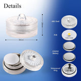 idyl light Blue Submersible Led Lights, Waterproof Tea Lights 100H Underwater Mini Pool Lights Battery Operated Flameless for Vases Fountain Halloween Christmas Home Decorations (24 Pack)