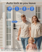 Philips Smart Lock with Handles, Keyless Entry Front Door Lock Set, Smart Keypad Deadbolt with Handle, Digital Door Lock for Front Door, App Fingerprint PIN Code Unlocking, Auto Locking