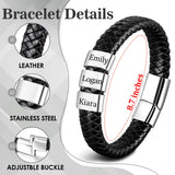 ThermoThrill Fathers Day Bracelet Gifts Custom Bracelets with 1-6 Beads Dad Gifts Customized Mens Bracelet Personalized Gifts for Men Husband