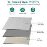 YITAHOME NSF Stainless Steel Table with Overshelf, 36" X 24" Work Table and 36" X 12" Shelf, Metal Prep Table for Home, Kitchen, Restaurant, Garage, Warehouse