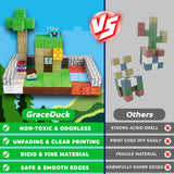 GraceDuck Magnetic Blocks - 150 PCS Build Magnetic Windmill Falls Homes - Magnetics Toys for Montessori Toddler Christmas Birthday Gifts - STEM Sensory Toys for 3 4 5 6 7 8 9 10 Year Old Boys & Girls