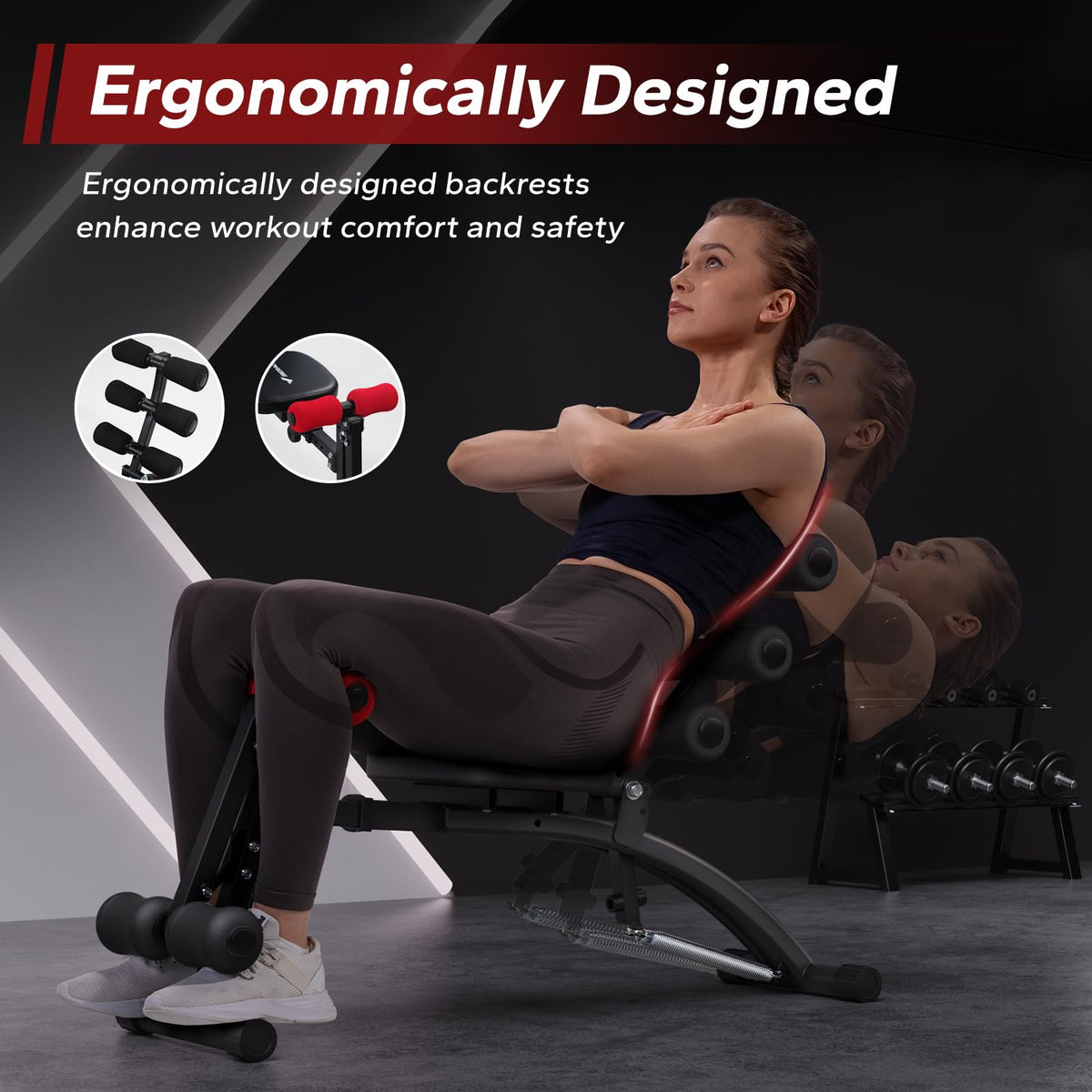 Merach Bench MERACH Ab Machine, Multi-Functional Adjustable Ab Trainer, Ab Workout ...