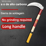Xuhongxing Steel Weeding Sickle,Manganese Steel Blade/Solid Wood Handle Hand held Sickle Tool - Multipurpose Gardening Weeding Grass Sickle and Farming Portable Safety Sickle