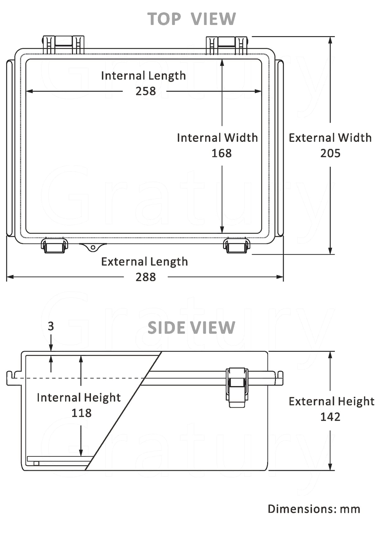 Gratury Junction Box, IP67 Waterproof Plastic Enclosure for Electrical Project, Hinged Grey Cover, Includes Mounting Plate and Wall Bracket (Grey Cover, 11.4"×7.5"×5.5")