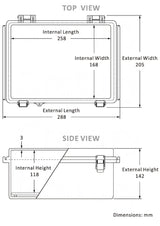 Gratury Junction Box, IP67 Waterproof Plastic Enclosure for Electrical Project, Hinged Grey Cover, Includes Mounting Plate and Wall Bracket (Grey Cover, 11.4"×7.5"×5.5")