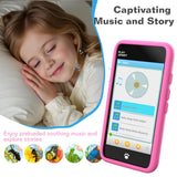 MOMILLA Toys Kids Smart Phone for Girls, 3.97” Cell Phone with Dual Cameras, Stickers & Frames, 200+ Games, 16GB Storage, Educational Mini Toddler Play Toy, Christmas Birthday Gift for Kids Age 3-10