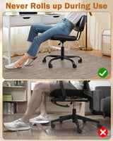 Blvornl Office Chair Mat for Hardwood Floor, 35.4"*47.2" Desk Computer Chair Mat for Hard Wood, Large Anti-Slip Hard Floor Protector Rolling Chair Mat, PVC Mat Desk Rug for Office and Dark Brown