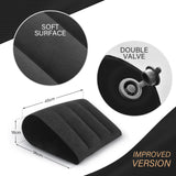 Portable Wedge Pillow Inflatable Cushion - Body Positioners Lightweight Wedge Pillow for Sleeping, Leg Elevation, Use in Bed, Travel, Camping, Fast Inflating Deflation (Black)