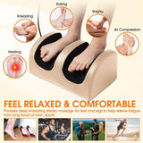 Foot and Calf Massager with Heat, Shiatsu Electric Kneading Foot Massager Machine for Plantar Fasciitis, Pain Relief, Promotes Blood Circulation, Wired Remote, Gifts for Women Men(Gold