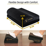 Cartizma Ergonomic Foot Rest Under Desk - Non-Slip, Adjustable, Washable Covers for Pain Relief - Office, Home & Travel