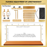 Purdge Over the Table Rod Stand with Clamps, Adjustable Gold Table Arch