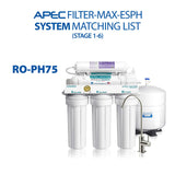 APEC Water Systems FILTER-MAX-ESPH 75 GPD Complete Replacement Filter Set for ESSENCE Series Alkaline Reverse Osmosis Water Filter System